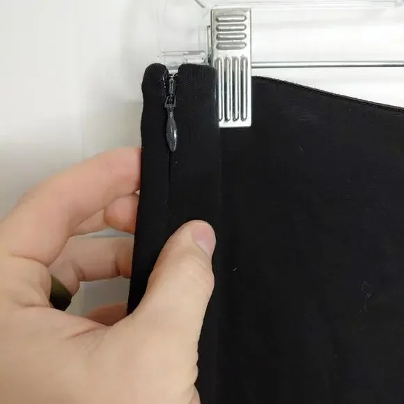 Quince Pants Womens Large Ultra Ponte Stretch Super Wide Leg Split Seam Front - Picture 7 of 12